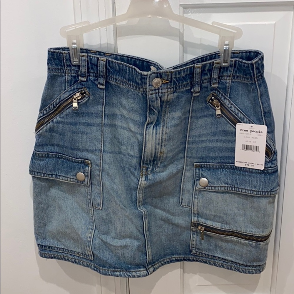 Free People Jean Skirt